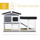 image 4 of PawHut 2-Tier Wooden Rabbit Hutch Guinea Pig House Pet Cage Outdoor w/ Tray Ramp