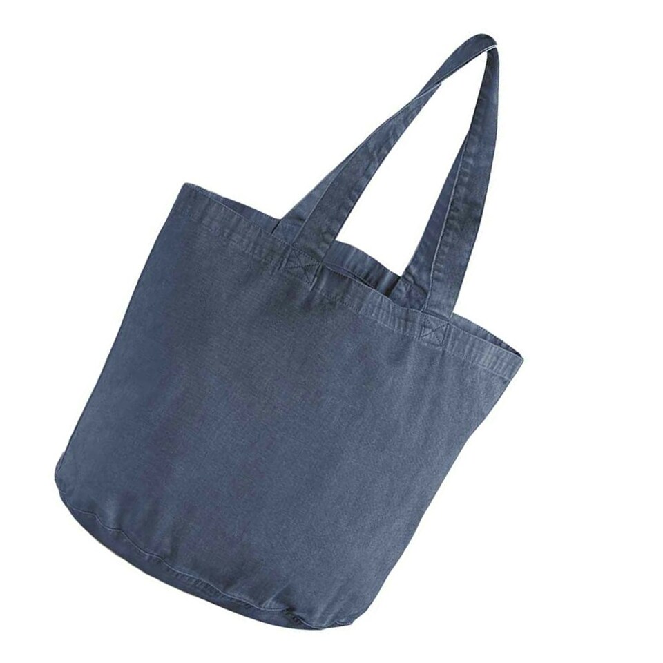 image 1 of Westford Mill Garment Dyed Tote Bag - Vintage Denim - One Size