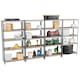 image 9 of Home Vida 5 Tier Heavy Duty Adjustable Steel Garage Shelving, Galvanised - Holds 875kg - (Set of 4) | Silver | Silver | Medium