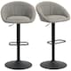 image 1 of HOMCOM Swivel Bar Stools Set of 2 Height Adjustable Bar Chairs Grey | Grey | Adjustable height 62-82 cm | 2