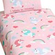 image 3 of Bedding & Beyond Childrens/Kids I Believe In Unicorns Duvet Cover Set - Pink - Double Pink | Double