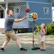 image 2 of HOMCOM 3 Pcs Kids Basketball Set w/ Hoop Ball Pump Height Fillable Base 3-8 Yrs