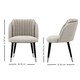 image 6 of Set of 2 Milano Velvet Dining Chairs with Stylish Ribbed Back Design, Black Metal Legs with Silver Tips Grey | Silver End Tips