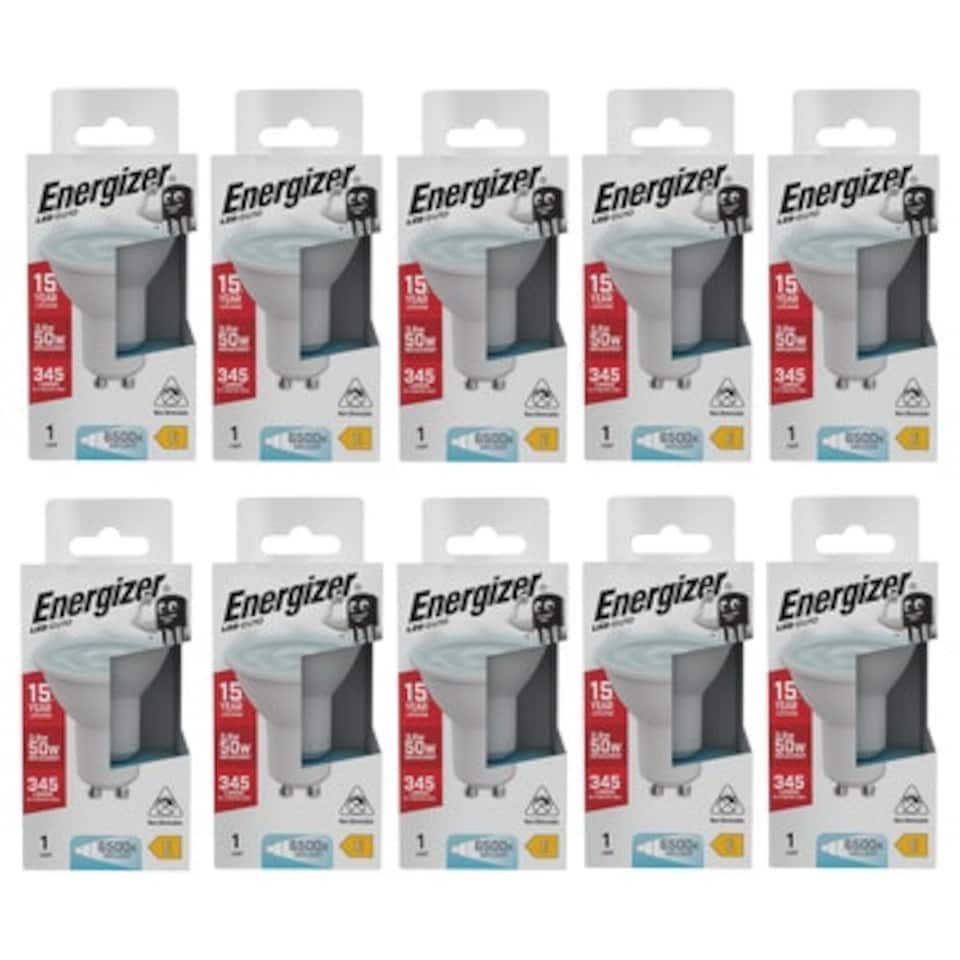image 1 of Energizer LED GU10 345lm 3.6W 6500K (Daylight) Light Bulb - Pack of 10