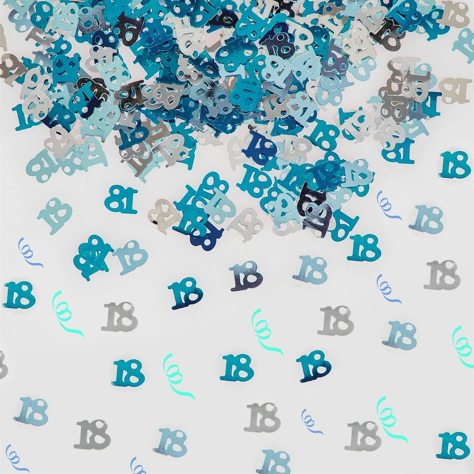 image 1 of 14g 18th Blue Happy Birthday Confetti