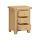 image 5 of 3 Drawer Bedside Cabinet Nightstand Side Table Oak Top Solid Wooden | Brown | Oak