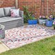 image 2 of Marco Paul Red Leaf Design Outdoor Rug 150x210cm Red