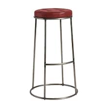 Ducat 75 - Black Metal Frame - Vintage Red Seat. Red