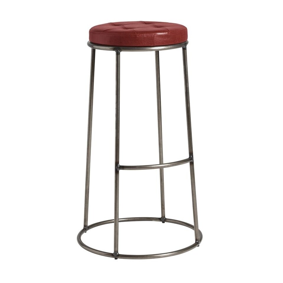 Ducat 75 - Black Metal Frame - Vintage Red Seat. Red