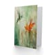 image 2 of Daylily Flower Orange Green Woman Hummingbird Her Birthday Card