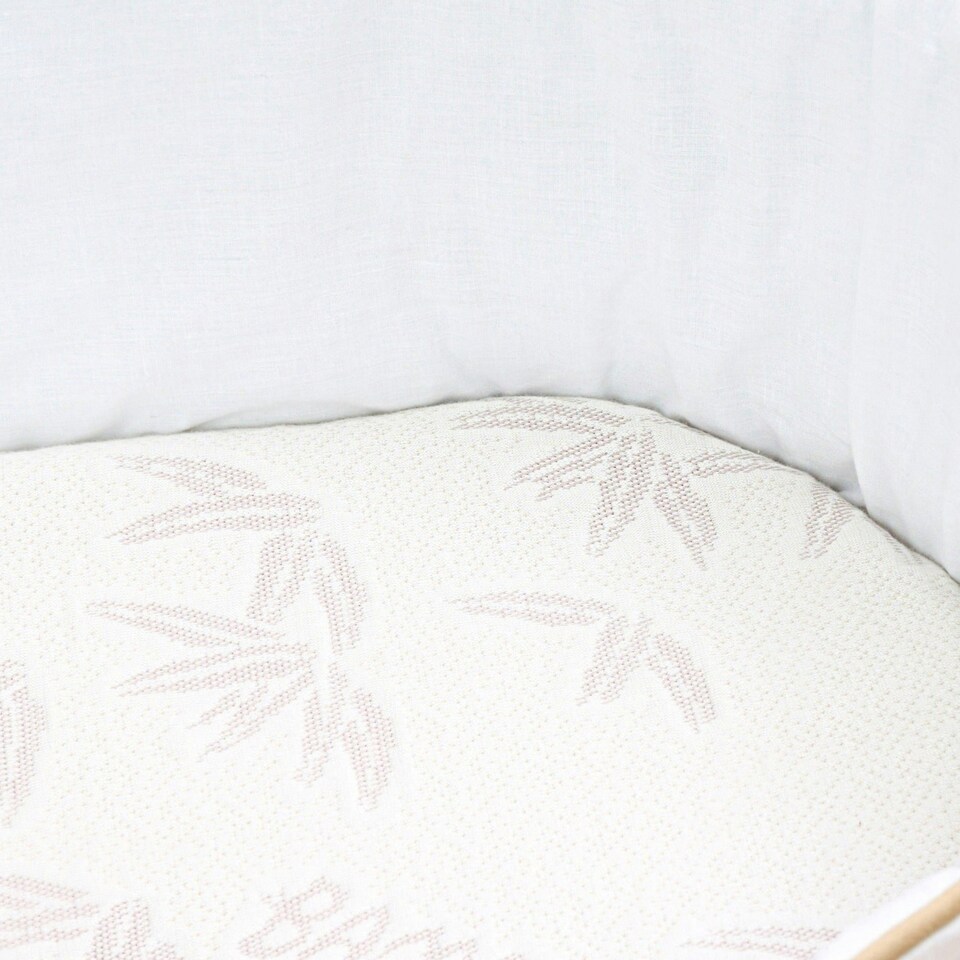 image 1 of Clair de Lune Natural Bamboo Wicker Moses Basket Mattress