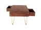 image 5 of Dark Gold Rectangular Coffee Table with Drawer - Solid Mango Wood - L60 x W110 x H45 cm