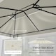 image 8 of Outsunny 3x4m Gazebo Replacement Roof Canopy 2 Tier Top UV Cover Patio Cream