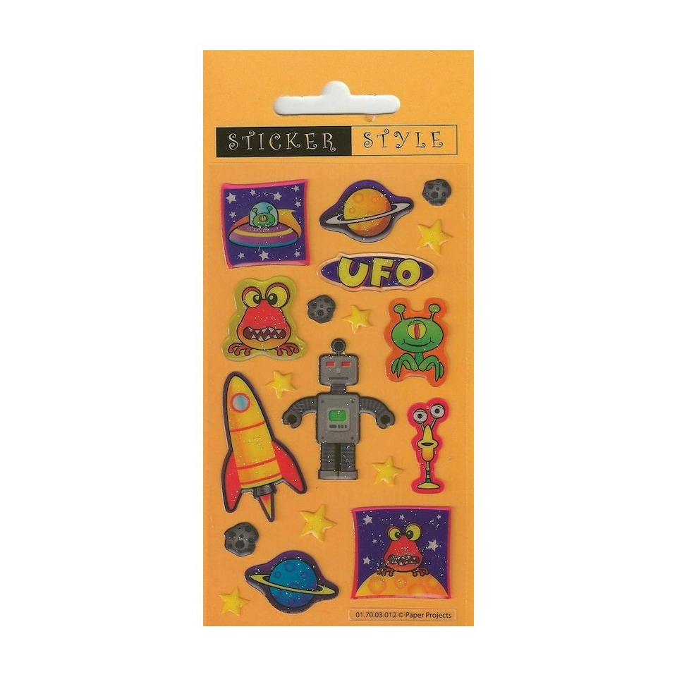 Paper Projects Outer Space Stickers - Multicoloured - One Size