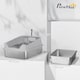 image 7 of PawHut Stainless Steel Cat Litter Box with High Sides Grey | L