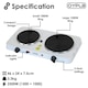 image 7 of Oypla 2.5Kw Electric Portable Kitchen Double Hot Plate
