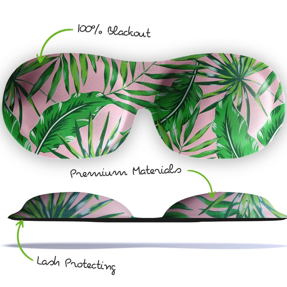 image 1 of SMUG Contoured 3D Blackout Sleep Mask - Palm Print
