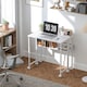 image 2 of HOMCOM 80 cm Foldable Computer Desk on Wheels for Small Spaces | White