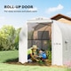 image 4 of Outsunny Large Walk-in Greenhouse Poly Tunnel Galvanised Garden Plants Grow Tent