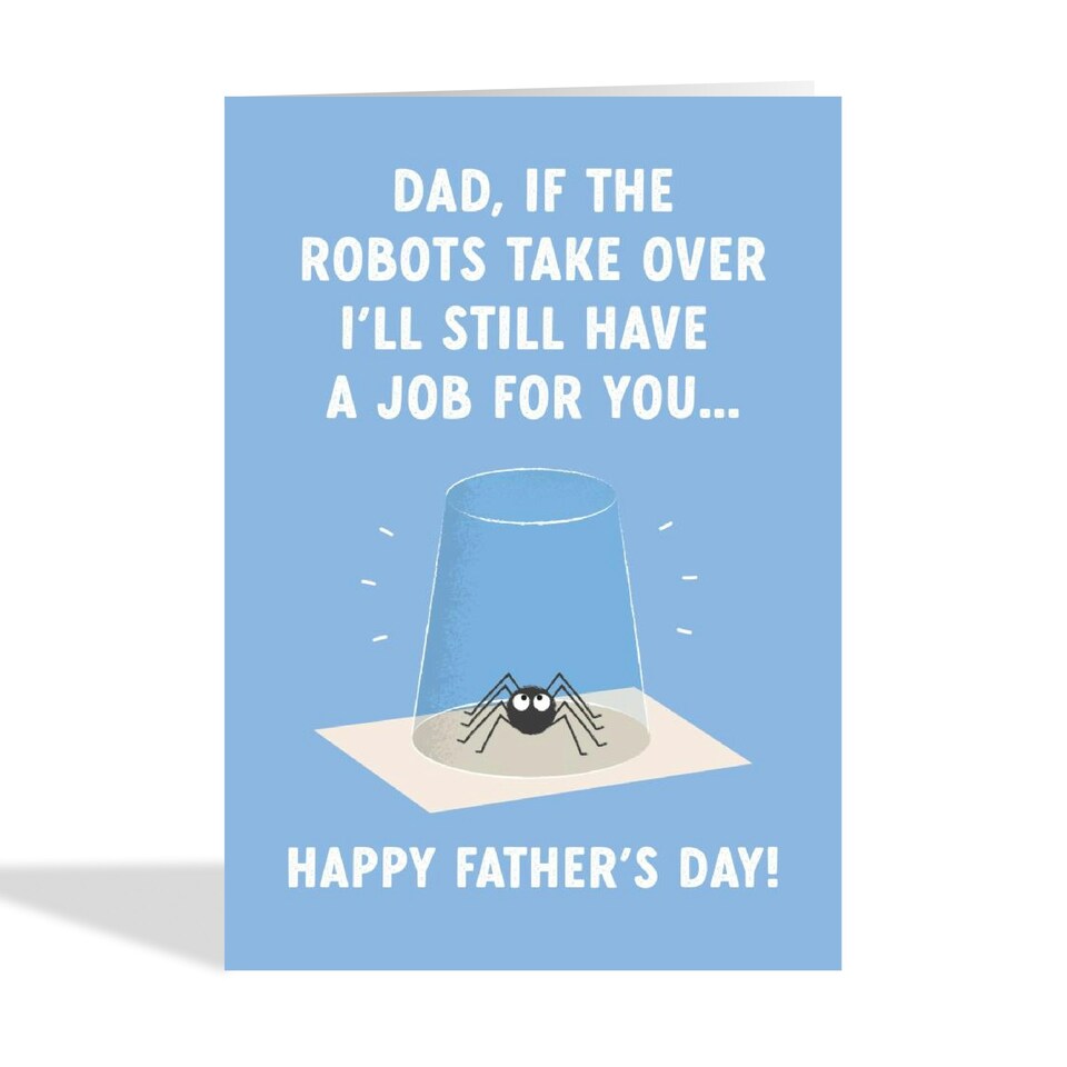 image 1 of Funny Spider Catcher Father's Day Card
