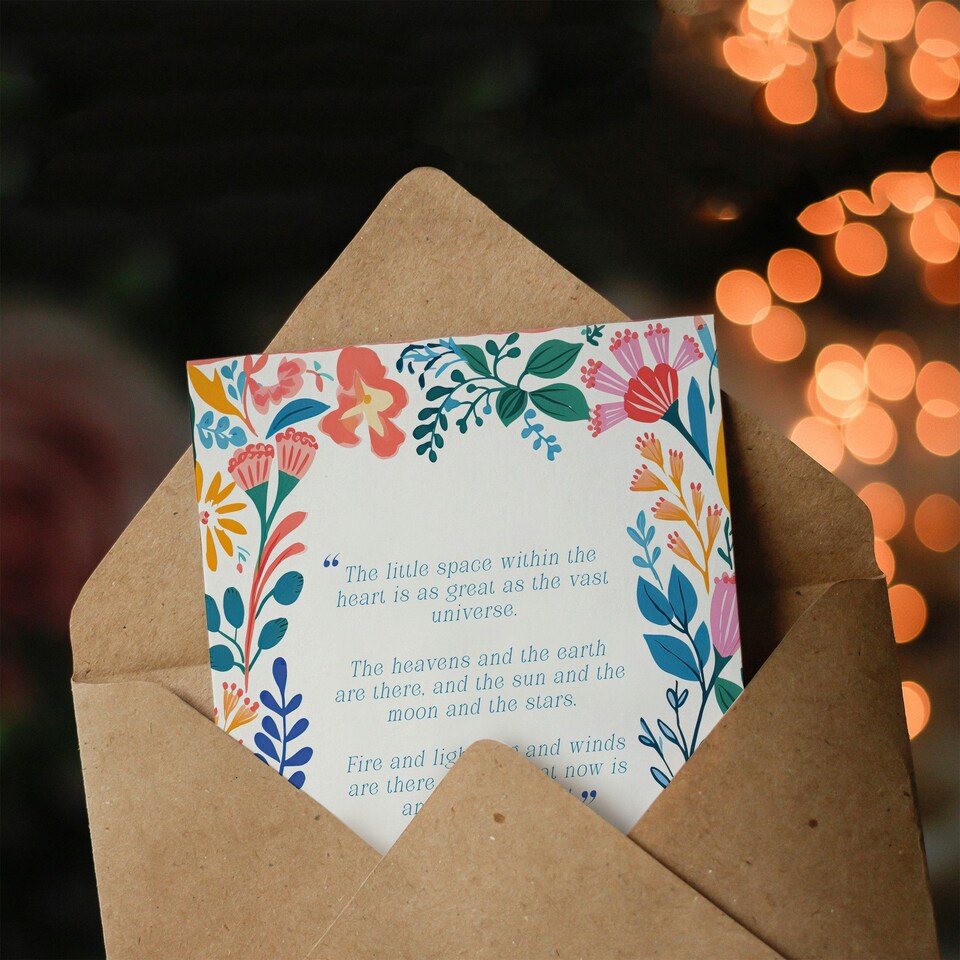 image 1 of Hinduism Within the Heart Swami Prabhavananda Quote Spiritual Birthday Card