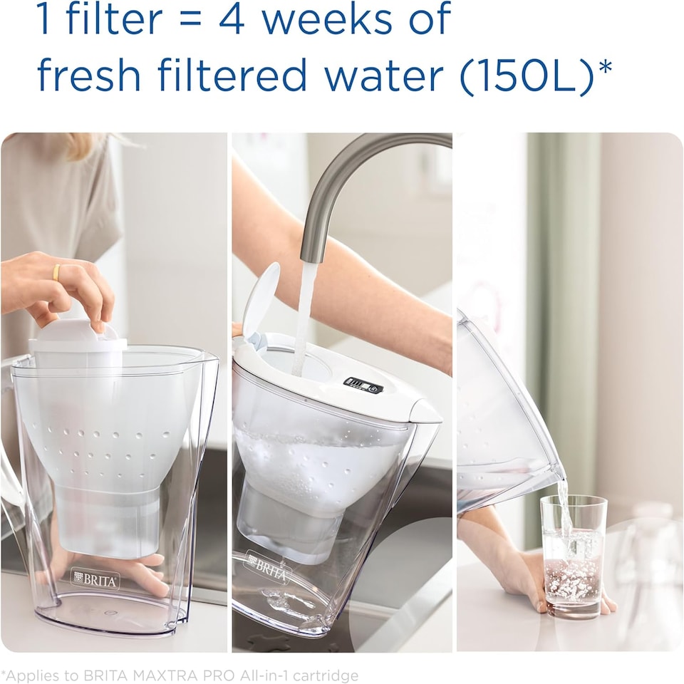 image 1 of BRITA Marella Water Filter Jug Blue (2.4L) Starter Pack incl. 3x MAXTRA PRO Pure Performance Cartridge
