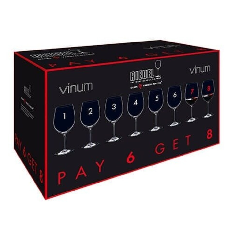 image 1 of Riedel Vinum Set of 8 Cabernet / Merlot Wine Glasses