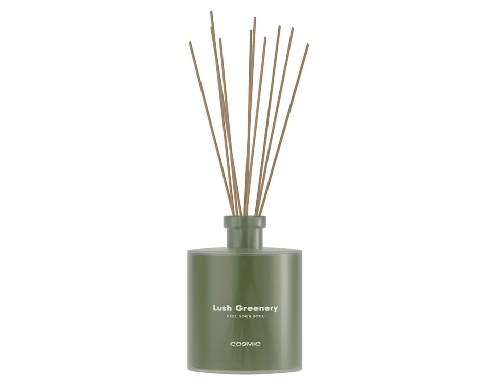 Cosmic Handmade Reed Diffusor Freestanding w/ Jasmin & Floral Scent Green 100ml