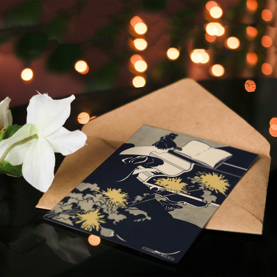 image 1 of Ethel Reed Art Card Miss Traumerei Piano Book Cover