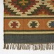image 3 of Homescapes Lucea Orange and Blue Kilim Wool Rug - 90 x 150 cm Orange | 90 x 150 cm