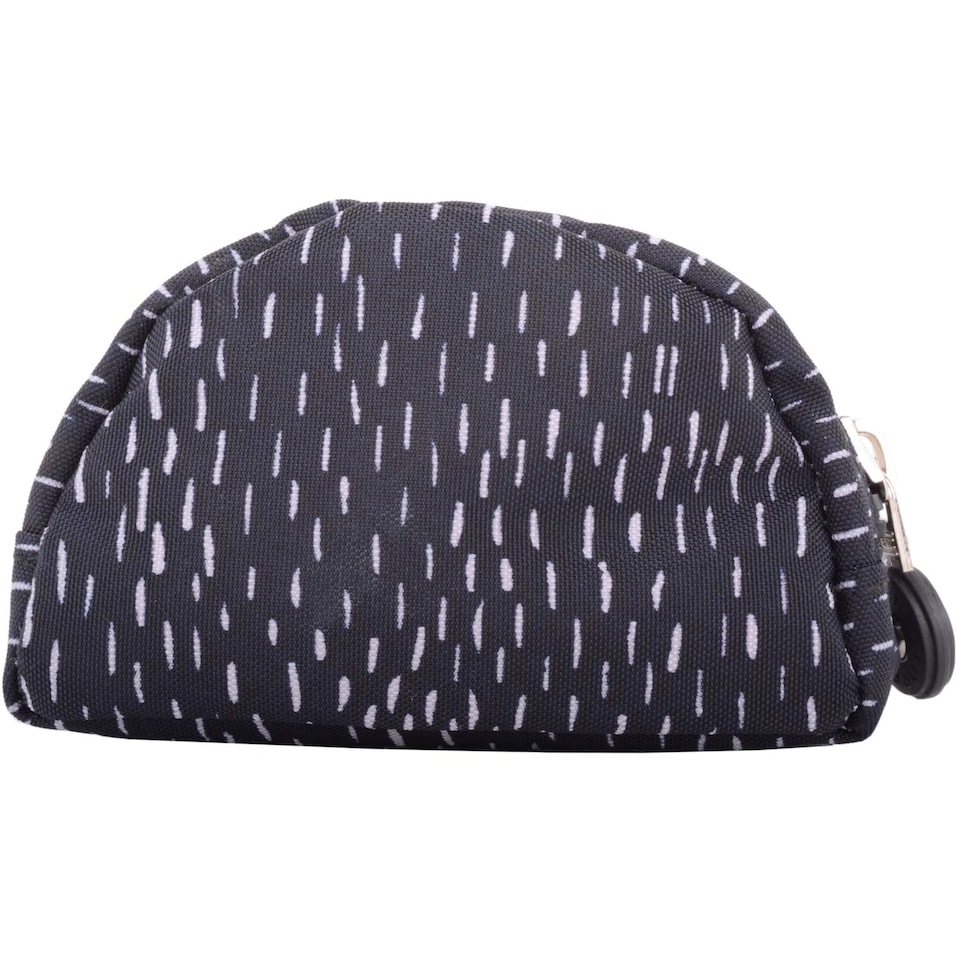 image 1 of Lorenz Womens Handy Zip Round Coin / Money Purse / Holder with Inner Clip | Black | Black Flecks