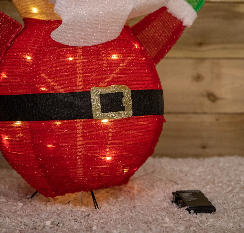 image 1 of 68cm Battery Powered Collapsible Santa Figure 49 Static Warm White LEDs