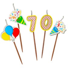 Milestone Birthday Cake Candle Set Age 70