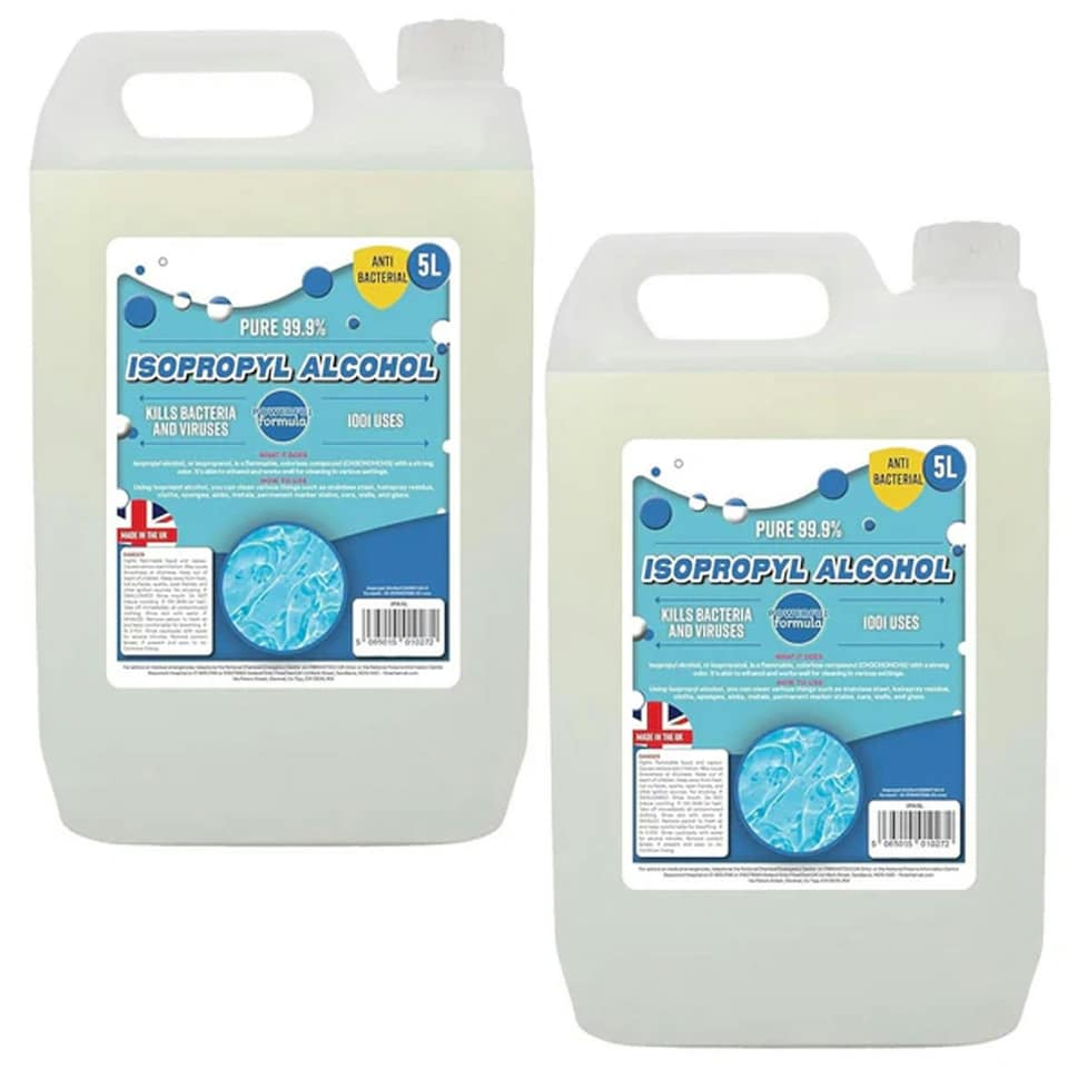 image 1 of 2 x 5L Household Cleaning Disinfectant Strong Isopropyl IPA Cleaning Liquid For Grease Dirt Oil & Electronics