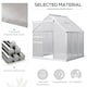 image 4 of Outsunny Polycarbonate Walk-in Garden Greenhouse w Sliding Door Silver Tone