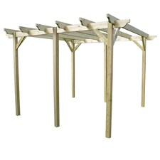 Garden Pergola 6 Posts - Wood - L240 x W480 x H270 cm - Light Green