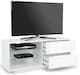 image 3 of Centurion Supports Gallus Gloss White 2-White Drawers 3-Shelf TV Stand | White | 1