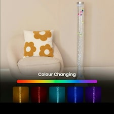 ValueLights Colour Changing Novelty Sensory Fish Bubble Lamp 90cm