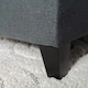 image 5 of Dark Grey Fabric Tufted Ottoman Storage Bench Grey