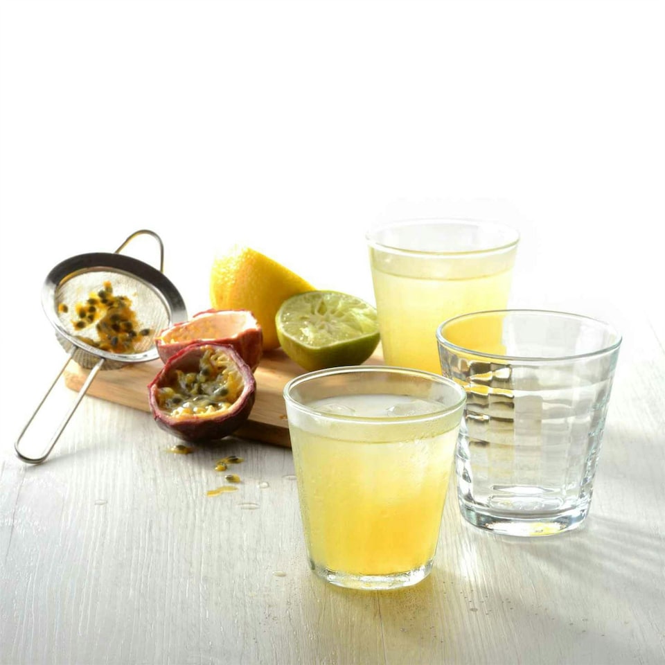 image 1 of Duralex Prisme Drinking Glasses - 220ml Tumblers for Water, Juice - Clear - Pack of 6 Clear