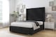 image 2 of Sloomy Sterling Black Naples Bed Frame With Mattress With 50"  Upholstered Wingback Headboard 6' Super King