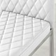image 5 of Furniturebox 4x Milan White Chrome Hatched Faux Leather Dining Chairs