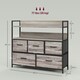 image 7 of HOMCOM Bedroom Chest of Drawers 5 Drawer Dresser w/ Shelves, Grey Wood Effect