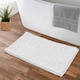 image 6 of Non Slip Bath Mat Water Absorbent Shower Mats Machine Washable Bathroom Rug, White | White