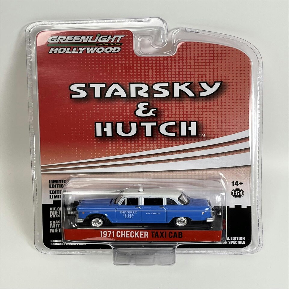 image 1 of Starsky & Hutch 1971 Checker Taxicab 1:64 Scale Greenlight 44955C