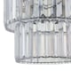 image 6 of Set of 2 Clint - Clear Acrylic Crystal Two Tier Easy Fit Pendant Shades | Clear | Chrome | Medium | 2