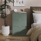 image 2 of Denver 3 Drawer Bedside Cabinet in Reed Green (Ready Assembled) | Green | Reed Green