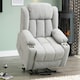 image 1 of Lovell Electric Lift Assist Riser Recliner with Massage and Heat - Light Grey