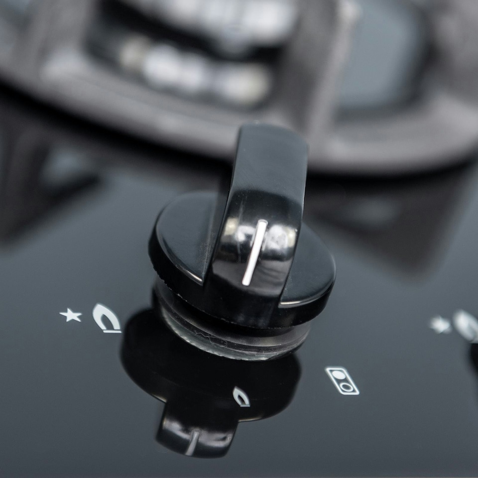 image 1 of SIA BGH30BL 30cm Black Gas On Glass Domino Hob