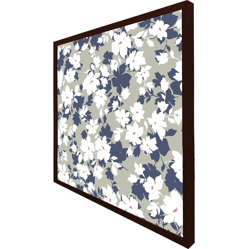 image 1 of Grey, purple & white flowers (Picture Frame) Brown | Oak | XS
